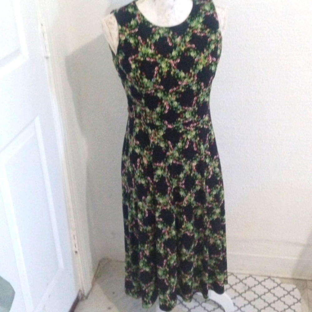Black and green charter club dress